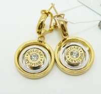 Серьги из стали позолота BVLGARI