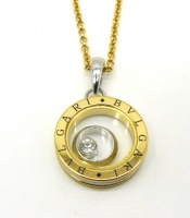 Кулон из стали позолота BVLGARI