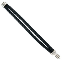 Браслет плетеный из кожи Bico CA27BLK